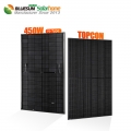 Bluesun Topcon All Black 450W Solar Panel For Home Commercial Use