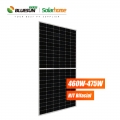 Bluesun HJT Solar Cell 470Watt Double Glass Solar Panel Solar 470W 475W Bifacial Half Cell HJT Solar Panel