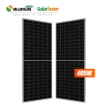 Bluesun MBB Tech 405w Half Cell Monofacial Glass 405watt Solar Panel Monocrystalline Solar Module