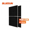 Bluesun HJT Solar Cell 470Watt Double Glass Solar Panel Solar 470W 475W Bifacial Half Cell HJT Solar Panel