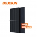 Bluesun 210mm solar cell 550watt double glass solar panel solar 550w bifacial half cell pv mono solar panel 210mm bipv panel solar