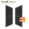 Bluesun Mono Bifacial Perc 450W Solar Panel Double Glass Solar Panels Half Cell 450Watt 450 Wp