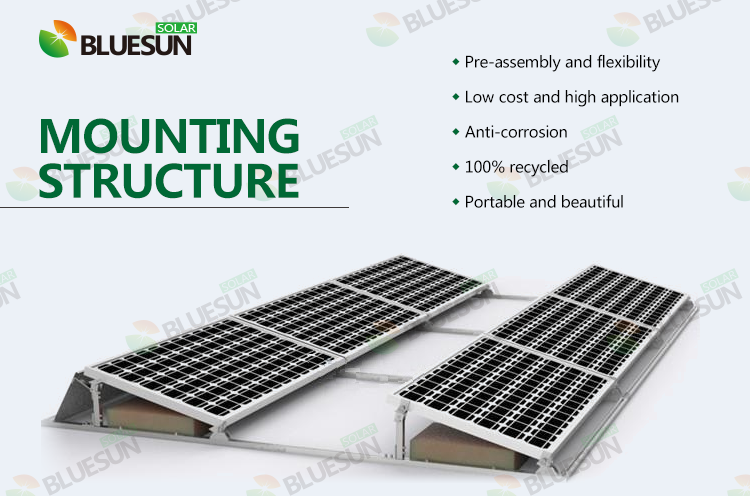 ballasted roof mount solar racking