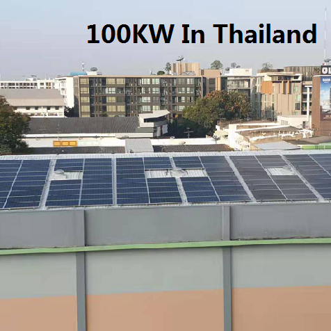 Bluesun 100KW GRID TIE SOLAR SYSTEM IN Thailand